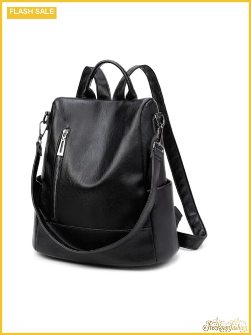 Women's Anti-theft PU Leather Fashion Backpack Rucksack with Detachable Sling